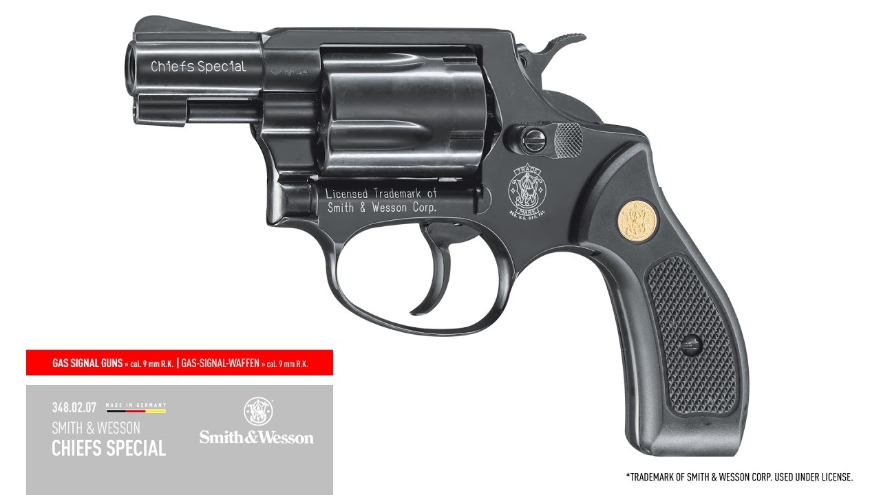 Smith & Wesson Chiefs Special - 9 mm R.K., 24 Karat vergoldet