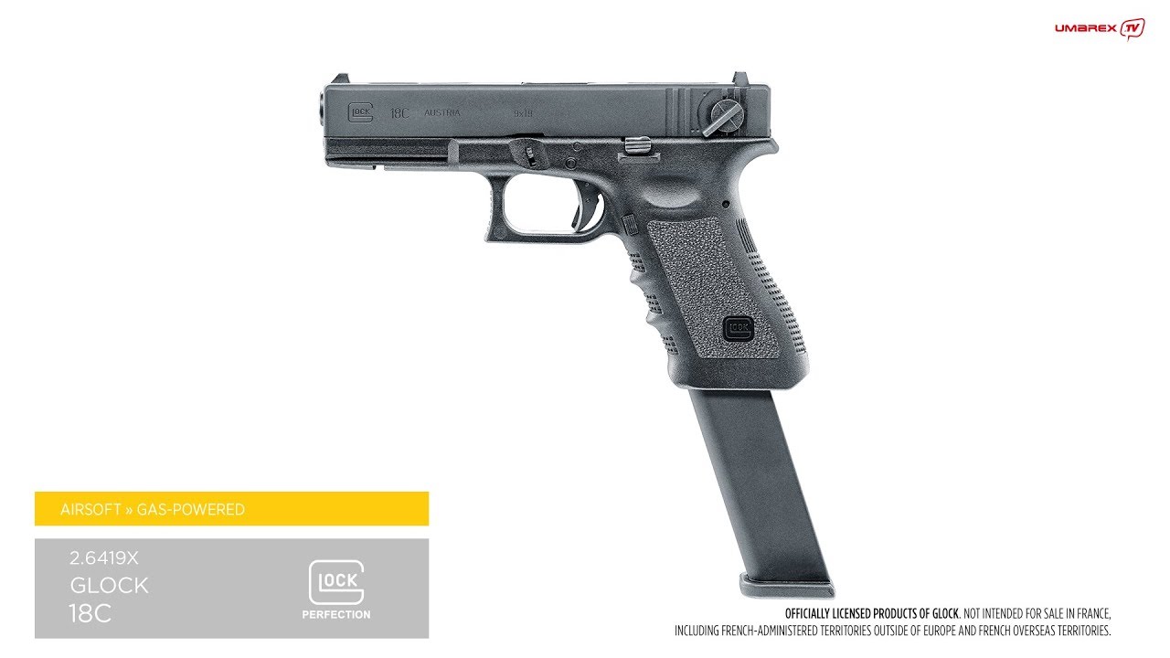 GLOCK 18C - 6 mm, Gas, < 1,0 J